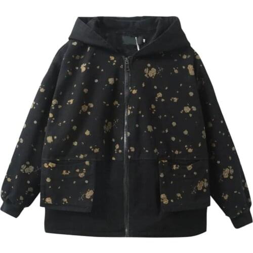 Pure Cotton Plus Velvet Thick Hooded Jacket Women Spring Autumn Winter Plus Size 5XL 2021 New Loose Coat Female Outerwear Tops