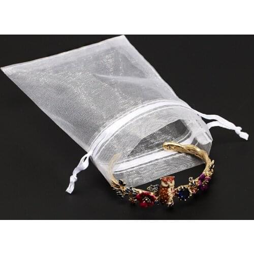 Organza Bags 50pcs/lot 7x9cm bolsas de organza Jewelry Pouches bolsitas de organza Small Gift Bag for wedding and Christmas