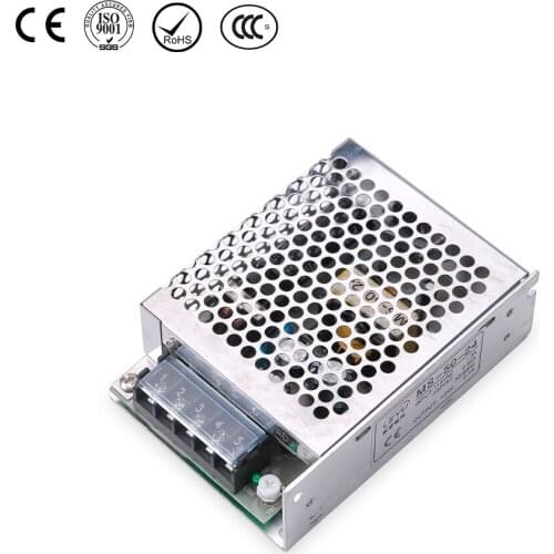 Mini size power supply Whole sale MS-50-24 single output smps 50w 24v led strip switching power supply