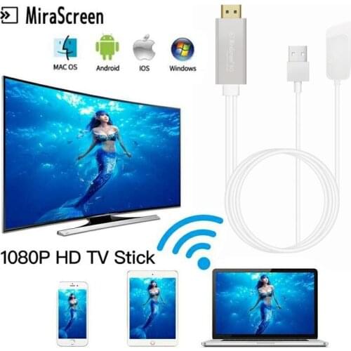 MiraScreen 2.4G/5G Android TV Stick Wireless HDMI Miracast Airplay Wifi Display Dongle Receiver HDTV Adapter for IOS Mac Windows
