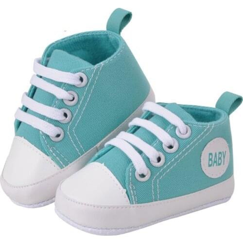 Fashion Infant Toddler Canvas Crib Shoes Baby Boys Girls Sneaker Prewalker Brand Baby Shoes 0-18M