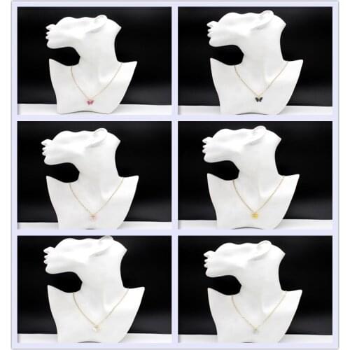 Fashion Cute Butterfly Womens Necklace Colorful Acrylic Necklace Animal Sweet and Colorful Fashion Charm Necklace Girl Jewelry