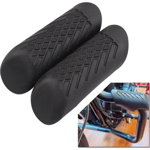 Motorcycle Engine Guard Crash Bar Sliders Rubber Knee Legs Protector Cover Anchors For Harley XG 500 750 XL883 XL1200 48 72