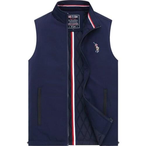Cotton Liner Mens Vest Brand Kenty Shark Autumn Coat Sleeveless Jacket for men Warm Vest Blue White Gift for Male