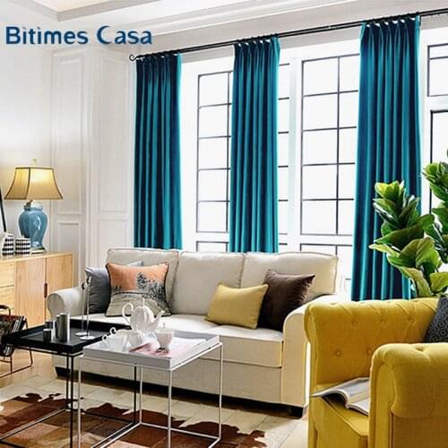 Soft Touch Velvet Blackout Windows Curtain Drape Panel For Living Room Bedroom Interior Decor High Shading Thermal Insulation