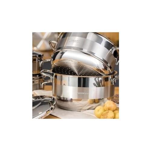 Spaghettis &vegetables steam cookware stainless steel 22cm strainer 3 PCS set