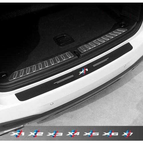 Car Trunk Carbon Fiber Sticker For For BMW X1 E84 F48 X2 F39 X3 F25 E83 G01 X4 G02 F26 X5 E70 E53 X6 E71 F16 X7 Accessories