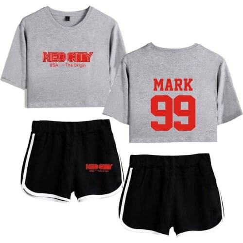 Nct 127 Summer Soft Short Trousers Suit Cotton Casual Two Piece Set Lady Suit High Waist Short Pant suit