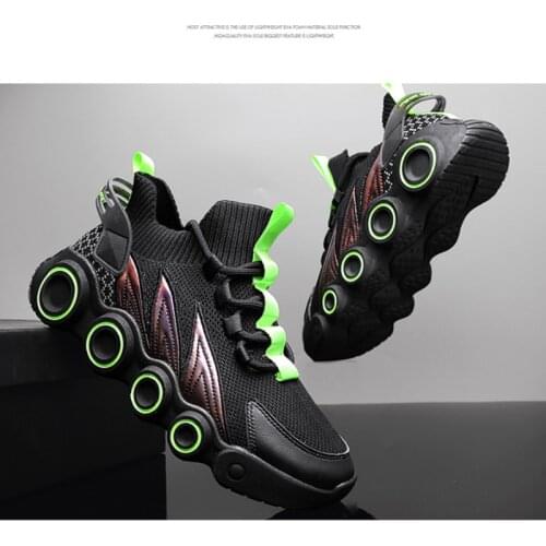 Fashion Roller Skating Bottom Shape Sneakers Men Fly Woven Mesh Sports Shoe Summer Platform Running Shoes Autumn Walking Shoe