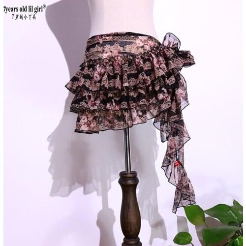 New Sexy Women Performance MeshTribal Belly Overskirt Hip Scarf Belt Milk Dancing Costumes BLL18