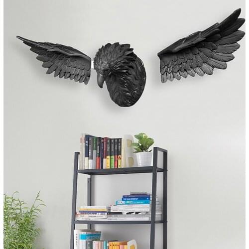 Large Size 3D Eagle Head,Statue,Sculpture,Ornaments,Home Living Room Wall Decoration,Animal Figurines,Hanging Decor,Vintage Art