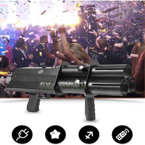 Nightclub party confetti machine 3 head stage confetti gun handheld confetti cannon shooter for wedding decoration
