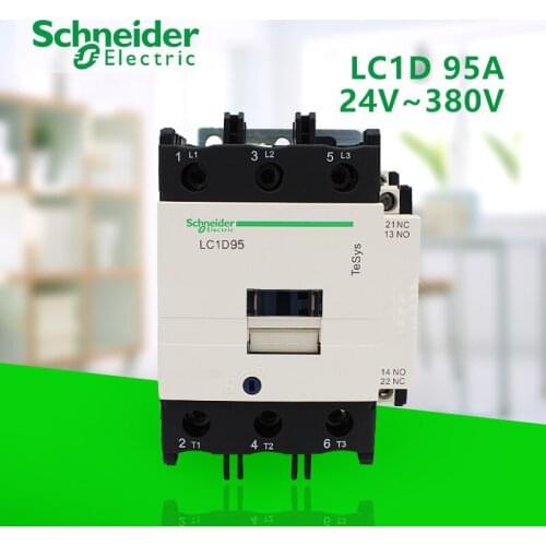 Original export 3P AC contactor 95A 24V 36V 48V 110V 220V 380V 50 / 60Hz one open one closed LC1D95B7C/CC7C/F7C/E7C/M7C/Q7C