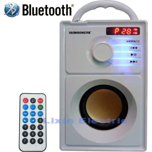 VAENSONG A10 Portable Stereo Bluetooth Speaker 2.1 Subwoofer Can Play TF Card And USB And FM Radio As Well As For Family Travel