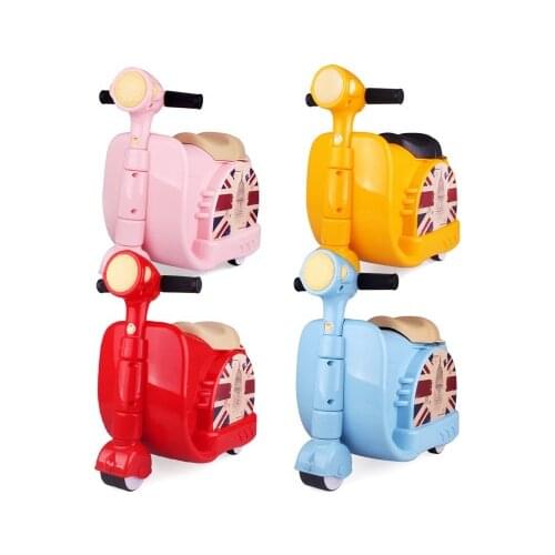 Cute cartoon, gift for children sports luggage backpack rolling luggage business travel boarding suitcase 2in 1 ride case