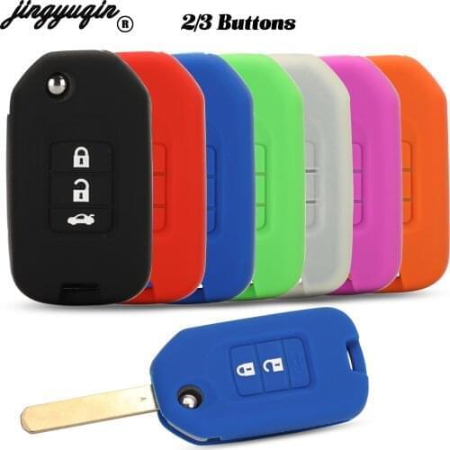 Silicone 10pcs 2/3 Buttons For Honda Accord CR-V Crosstour Civic Silicone Smart Remote Car Key Case Cover Holder Protector