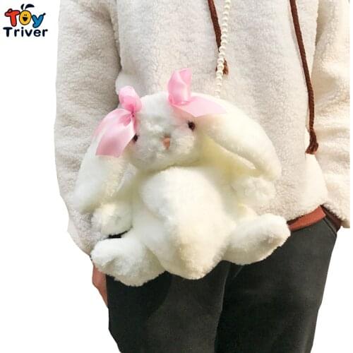 Kawai Rabbit Bag Lolita Soft Plush Toy Doll Single Shoulder Portable Pearl Chain Bag Birthday Gift Triver Drop Shipping