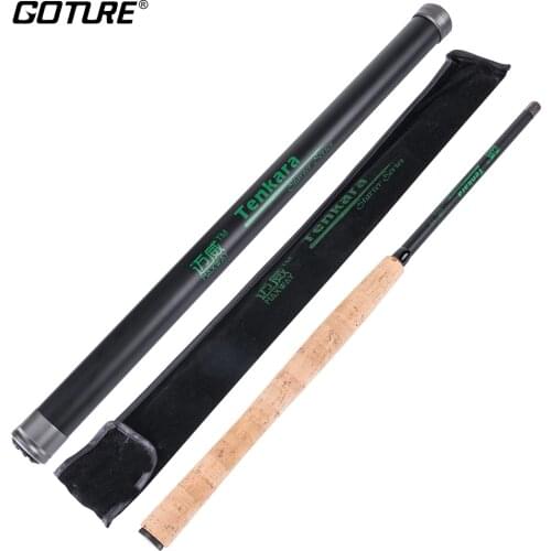 Goture Telescopic Fly Fishing Rod 3.6M 3.9M Tenkara Fishing Pole Fly Rods with Bags Tube For Frewater and Saltwater Fishing