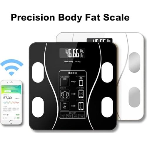 Smart Body Fat Scale Bluetooth LED Digital Bathroom Wireless Weight Scale Balance Body Composition Analyzer Weight Scale
