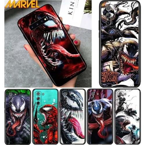 Venom Marvel cool for Samsung Galaxy S21 Ultra Plus Note 20 10 9 8 S10 S9 S8 S7 S6 Edge Plus Soft Black Phone Case