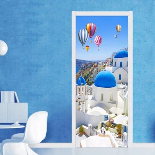 Mediterranean Church Scenery Photo Murals Wallpaper 3D Dining Room Living Room Theme Hotel Door Sticker Waterproof PVC Wallpaper