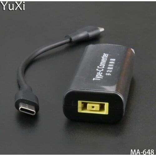 YuXi 1pcs/lot USB Type C to Lenovo square female Power Adapter Converter Laptop Power Jack Connector Square Plug Female