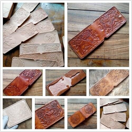 10 pcs patterned DIY handmade material package - used to make driving license leather case or small wallet