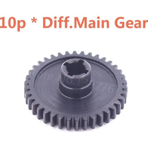 10piece RC Car Spare Parts Wltoys Metal Diff.Main Gear 38T For 1/18 Scale Models A949 A959 A969 A979 k929 Remote Control Car
