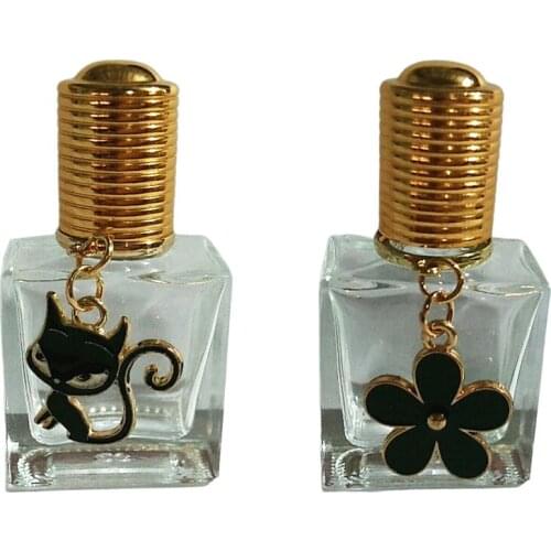 2x Square Glass Perfume Essential Oil Roller Bottles Lip Gloss Container