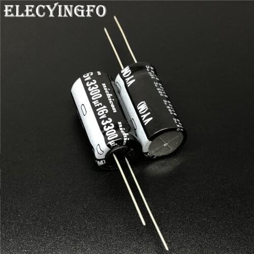 5pcs/50pcs 3300uF 16V NICHICON VY Series 12.5x25mm Wide Temperature Range 16V3300uF Aluminum Electrolytic Capacitor