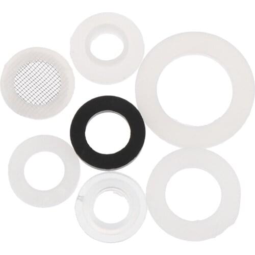 50 Pcs 1/2" 3/4" 1"Rubber Ring Silicon PTFE Flat Gasket Sealing Ring for Shower Nozzle Hose Pipe Bellows Tube Washer Ring