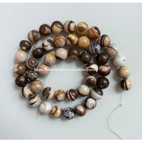 Free Shipping Natural Stone Australia Zebra Jaspers Round Beads 15" Strand 4 6 8 10 12MM Pick Size For Jewelry Making