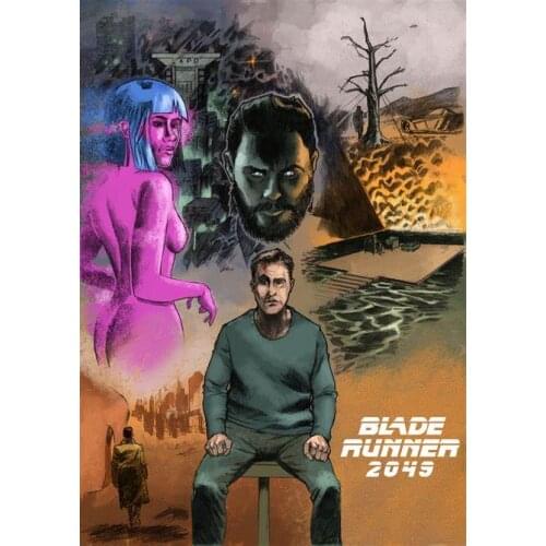 More style Hot Movie Blade Runner 2049 Retro Art Film Print Silk Poster Home Wall Decor 24x36inch