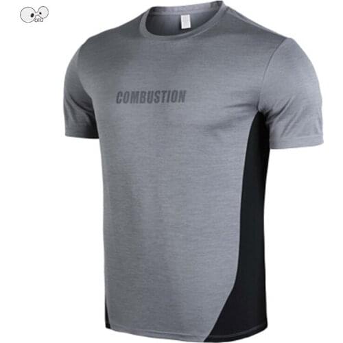 Quick Dry Summer Mesh Loose Running Shirts Men Patchwork Sport Shirt Tops Tees Gym T-Shirt Fitness Jersey Sportswear Clothes