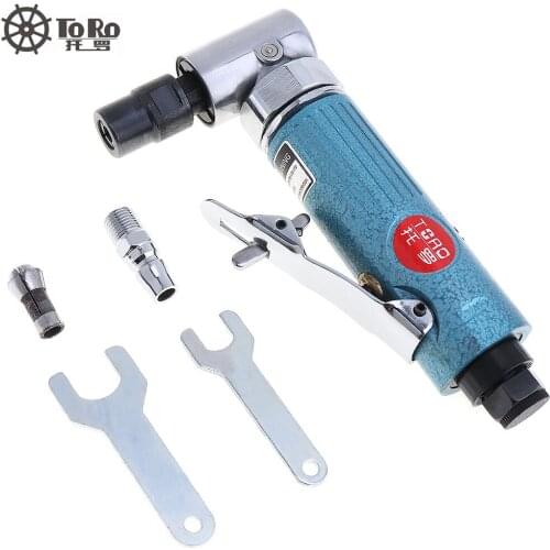 1/4'' 1/8'' Collet Pneumatic Tools Engraving Polished Machine Air Grinder with 90 Degree Curved Head for Woodworking Car Mold