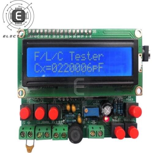 LCD Digital Secohmmeter Frequency Capacitance Inductance Meter Cymometer CF Inductor Capacitor Tester Permittimeter DIY Kit