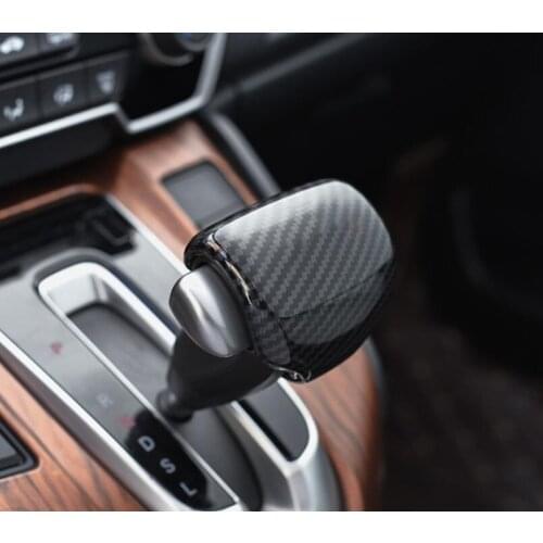 For Honda C-RV CRV 2017 2018 2019 2020 2021 Carbon Fiber Gear Shift Head Cover Trim Decoration Sticker Accessories Car Styling