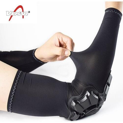 VEMAR Breathable Ice Silk Sleeve Motorcycle Riding Arm Sleeve Motocross Bicycle Protective Elbow Pads Anti-collision Cuff Sleeve