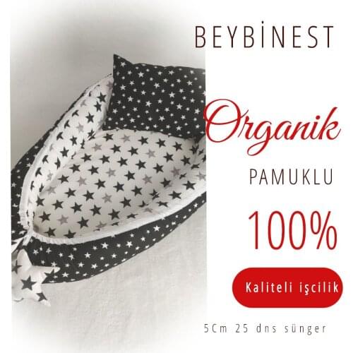 %100 Cotton Deluxe baby nest and baby care set 8 pieces