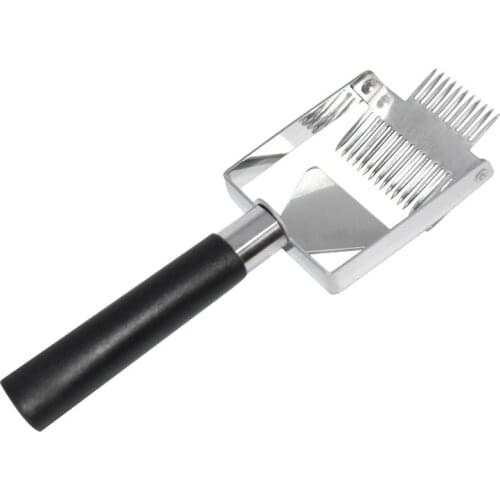 Beekeeping Tools Honey Cutter Uncapping Scraper Bee Hive Honeycomb Scraper Equipment Metal Handle Uncapping Fork Shovel WF