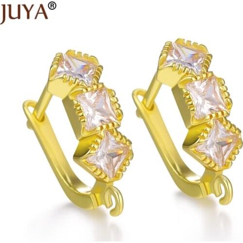 Luxury Creative Zircon Earring Hooks, Handmade DIY Women Fashion Earrings Accessories, Jewelry Making Supplies