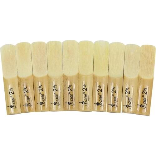 Lade 10pcs Pieces Reed Strength 2.5 2-1/2 Reed Bamboo for Traditional bB Clarinet Accessories