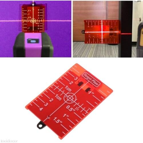 Magnetic Red Green Target Plate For Rotary Cross Line Laser Level Distance Measurer