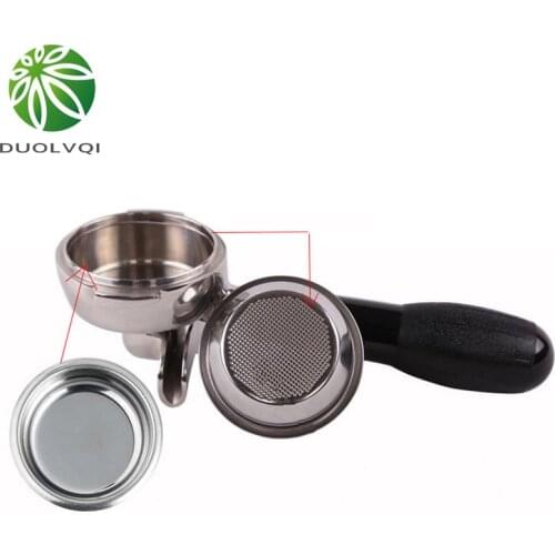 Duolvqi 58mm Reusable Blind Bowl Food Grade Stainless Steel Hole Free Filter Coffee Machine Handle Accessories For Cleaning