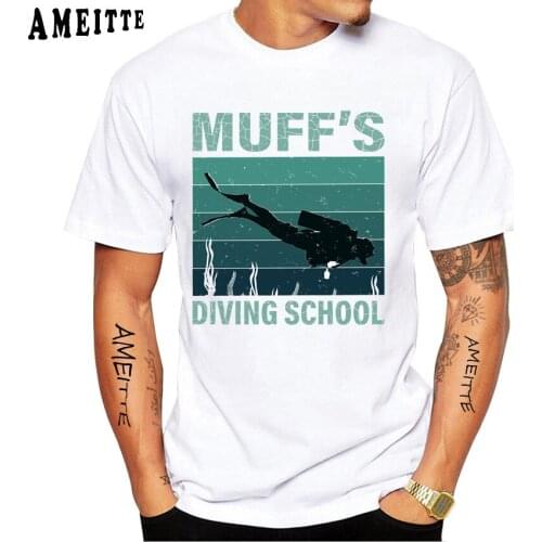New Summer Fashion Mens Short Sleeve Muffs Diving School T-Shirt I Love Swimming Sport Boy Casual Tops Hip Hop Man White Tees