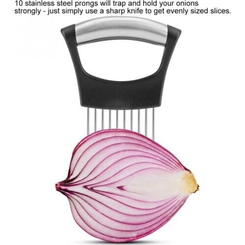 Stainless Steel Tomato Onion Vegetables Cutting Meat Cutter Peeler Chopper with 10 Prongs