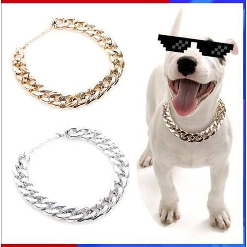 1Pcs Chain Dog Collar - Pet Training Collars, Plastic Heavy Duty Necklace Choke for Pitbulls, Bulldogs, Mastiffs, Big Breeds