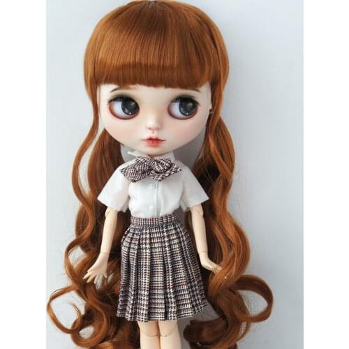 JD337 9-10inch 10-11inch Long Pony Braids synthetic mohair BJD wigs Blyth Doll accessories
