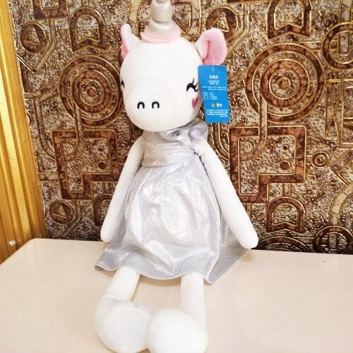 Girl Dress Cute Close Eye Unicorn Plush Toys Doll Birthday Christmas Children Stuffed Gift