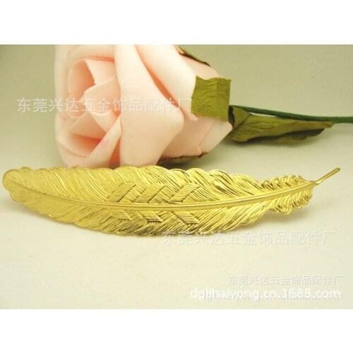 Supply 114MM/53MM size feathers flowers bookmarks DIY Jewelry Accessories material